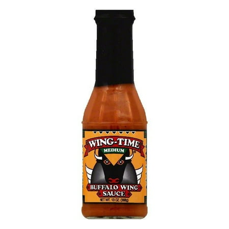 Wing Time Medium Buffalo Wing Sauce, 13 OZ (Pack of