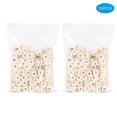 thumbnail image 1 of 200pcs 10mm DIY Jewelry Beads Letter Printed White Cube Wooden Craft Beads, 1 of 4