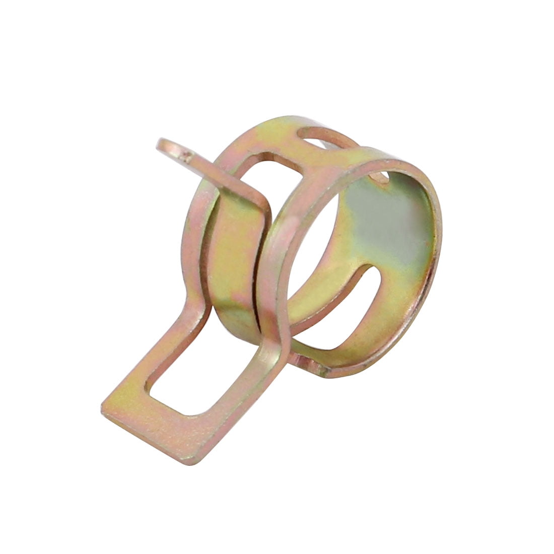 20 Pcs 11mm Spring Band Type Action Fuel Hose Pipe Air Clamp Bronze Tone