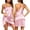 Pink, variant on Bosfbaoi Satin Nightgowns for Women Adjustable Spaghetti Straps Sleeveless Chemise Sleep Dress