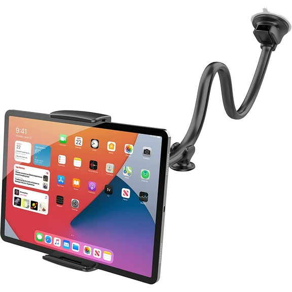 Tablet Car Mount for iPad Truck Holder Long Arm Extension Strong Suction Cup Windshield Mount for 7-11 Inch Tablet iPad Pro Air Mini iPhone
