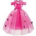 thumbnail image 1 of Robe Princess pour Filles avec Papillons, 5 Couches, Déguisement Chic, 1 of 3