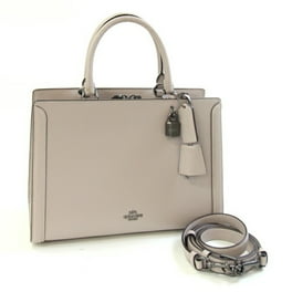 Pre-Owned Coach handbag F31466 leather grey shoulder bag for women