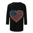 thumbnail image 5 of Cavosen 4th of July T Shirts Women Petite 4th of July 3/4 Sleeve Crewneck Tops American Flag Print T Shirts Lady XL Red White and Blue Casual Tops Funny Patriotic Tunic Tees 2025 Patriotic Clothes, 5 of 5