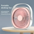 thumbnail image 6 of UttpKLBx Portable Room Air Conditioners Personal Quiet Cooling Fan Rechargeable 3 Speeds Mode Air Colling Fan, for Room And Office (Pink), 6 of 8