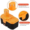 thumbnail image 2 of 【2 Packs 3.6Ah 18V】3600mAH Ni-Mh Replacement Battery for Ryobi 18V Battery P100 P101 ABP1801 ABP1803 BPP1820 Compatible with Ryobi Battery 18 Volt Tools 130224028 130224007 Cordless Power Tools, 2 of 4