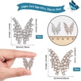 thumbnail image 2 of 20Pcs 2Colors Crystal Rhinestone butterfly Buttons Cabochons Butterfly Embellishments Buttons Alloy Rhinestone Cabochons for Decoration and DIY DIY, 2 of 6