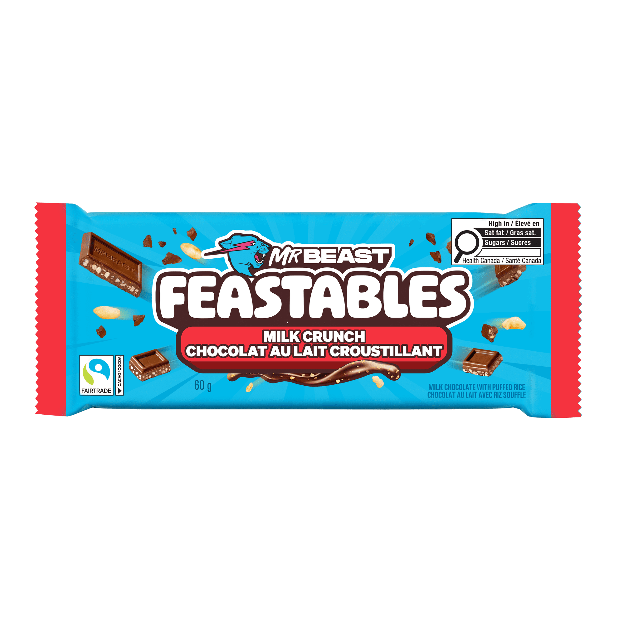 Feastables MrBeast Milk Chocolate Crunch Bar, (60g) - Walmart.ca