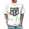 thumbnail image 2 of Men's T Shirts New Trendy Sports Shirt Round Neck Patterned Tee Loose style Creative Gifts for Friends L, 2 of 4
