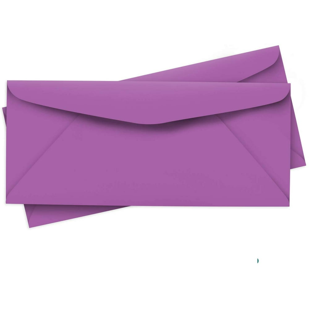Violet Bright Color 10 Envelopes Great for Mailing Letters, Business Memos, Invitations