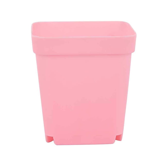 Maoww 5 Pcs Pot de Fleurs en Résine Portable Carré Anti-Rouille pour Bureau Jardinage Conteneur de Semis Accessoires Rose