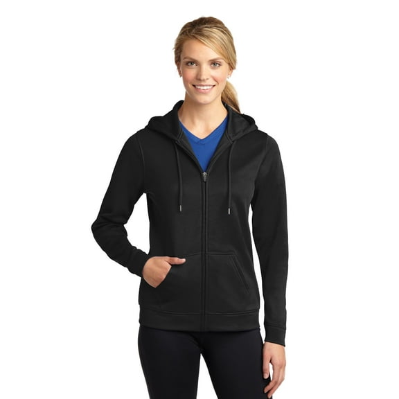 Sport-Tek Women's Sport-Wick Fleece Full-Zip Hooded Jacket. LST238
