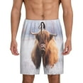 thumbnail image 3 of Lsque Cow Mens Sleep Pajama Shorts,Short Pajama Pants, Cotton Ultra-Soft Knit-Medium, 3 of 9