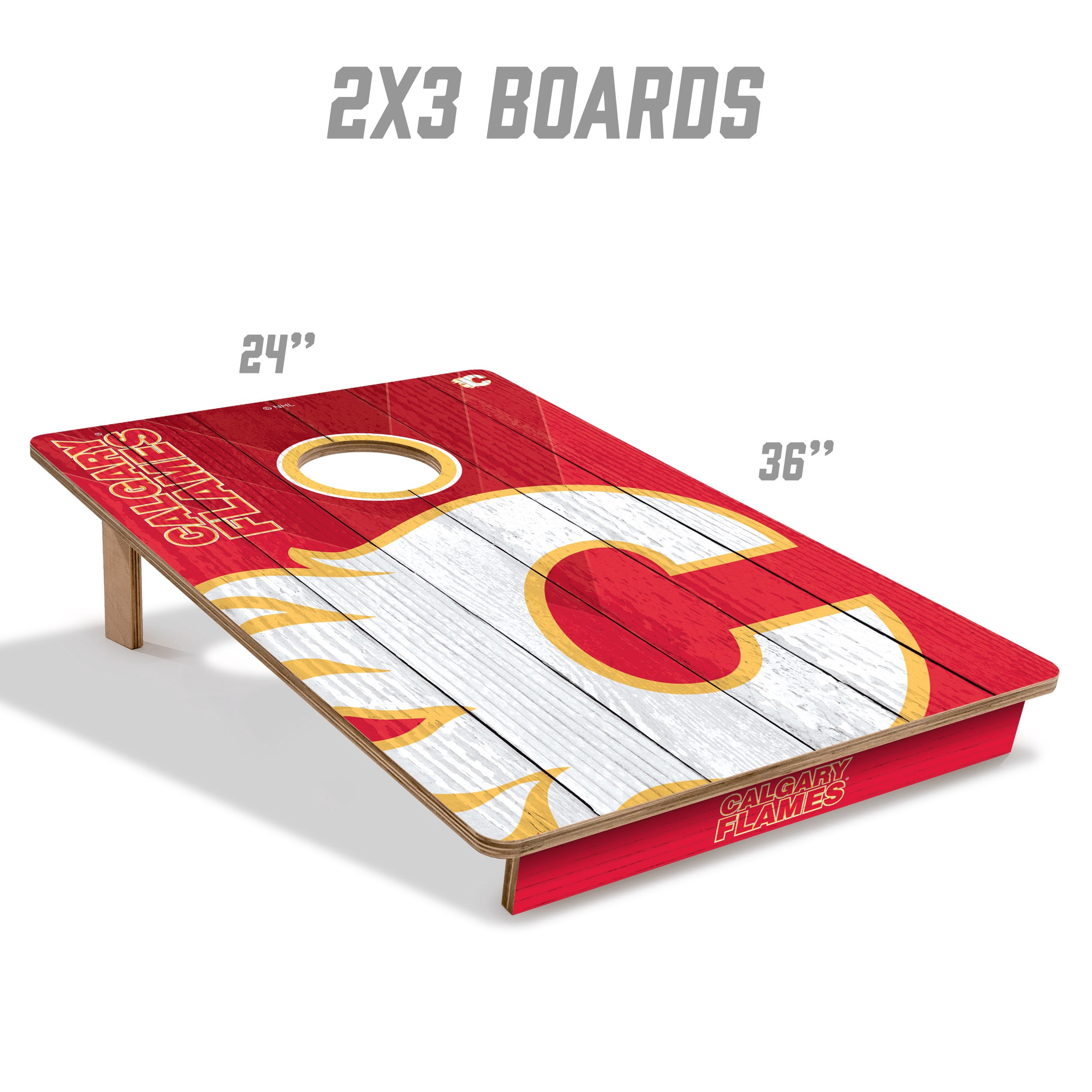 YouTheFan NHLCalgary Flames 2' x 3' Cornhole Game