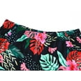 thumbnail image 5 of Beezizac Tropical Black Flower & Palm Leaves Pajamas for Girls Tween Clothes Tank Top & Shorts PJ Set Big Kid Size 10, 5 of 7
