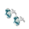 thumbnail image 2 of Polar Bear Elegant Dress Shirt Cufflink Set for Men, Stainless Steel, Wedding and Business Attire, 2 of 6