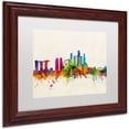 thumbnail image 2 of Trademark Fine Art 'Singapore Skyline' Canvas Art by Michael Tompsett, White Matte, Wood Frame, 2 of 4