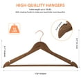 thumbnail image 7 of ACSTEP Wooden Hangers 20 Pack, Wood Pants Skirt Suit Shirt Clothes Hangers, Walnut, 7 of 7