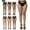 A:Black, variant on Loritta Plus Size Fishnet Tights, Pantyhose for Women Fishnet Stockings Thigh High Stockings 6 Packs