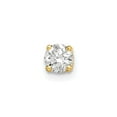 thumbnail image 4 of 14K Yellow Gold Single Stud Diamond Stud Earrings, 4 of 5