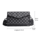 thumbnail image 5 of Bolsa Bandolera Elegante De Pu A Cuadros Para Hombre GRIS NEGRO CUADRITOS, 5 of 5