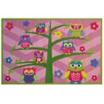 thumbnail image 1 of Tapis rectangle amusant pour enfant Whoo! Whoo! multicolore nylon, 1 of 1