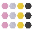 thumbnail image 1 of MasteelfCA 12 Pcs Panneau de Feutre Hexagonal, Panneau de Carrelage Mural, Tableau d'Affichage Mural, 1 of 7
