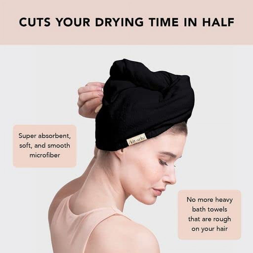 Kitsch Super Absorbent Microfiber Hair Towel Wrap, 1 Count
