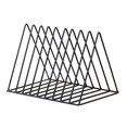 thumbnail image 2 of Small Book Organizer 1Pack Triangle Document Storage Rack for Office Desktop in Black Color, 2 of 3