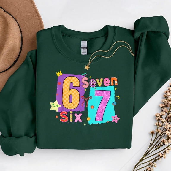Six Seven 67 Viral Saying – T-Shirt, Hoodie & Sweatshirt – Kids Fashion – Fun Apparel for Kids