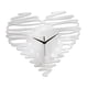 thumbnail image 3 of Reloj de pared en forma de corazón, movimiento silencioso, números arábigos analógicos, reloj colgante, Plata, 3 of 9