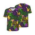 thumbnail image 3 of Daiia Mardi Gras7 Mens Baseball Jersey Button Down Shirts Short Sleeve Sports Uniforms-Large, 3 of 9