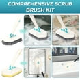 thumbnail image 5 of YEERSWAG Tub Scrubber with 50" Long Handle, 2 in 1 Shower Brush for Bathroom with 2 Detachabler Replacement Brush heads., 5 of 8