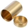 thumbnail image 6 of Raindrops Golden Copper Tea Can with Lid for Portable and Sealed Storage 1Pack 7x4 5x4 5in, 6 of 7