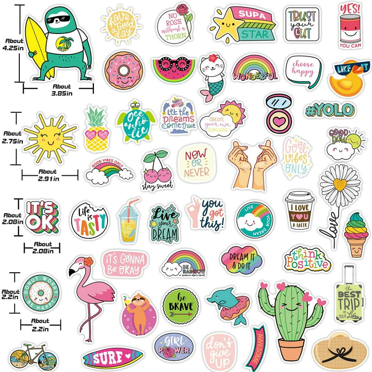 Colorful Cute Girl Stickers Perfect Notebooks Water Bottles - Temu