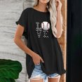 thumbnail image 2 of Camiseta informal para mujer, blusa estampada con cuello redondo y manga corta, Tops OAVQHLG3B Store  lin121212, 2 of 4