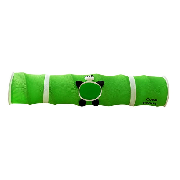 Túnel para gatos, juguete interactivo, centro de actividades para gatos, túnel ligero y plegable para gatitos Verde