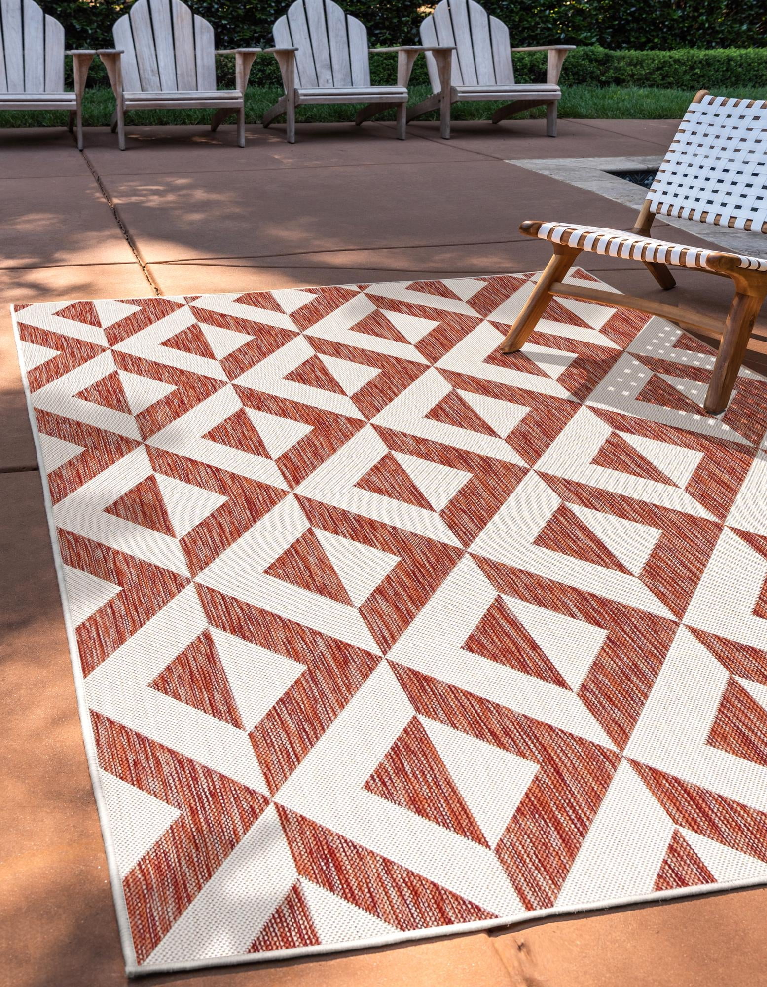 Rust Red Outdoor Rugs Rugs.com Jill Zarin Outdoor Collection Rug – 5' 3 x 8' Rust Red ...
