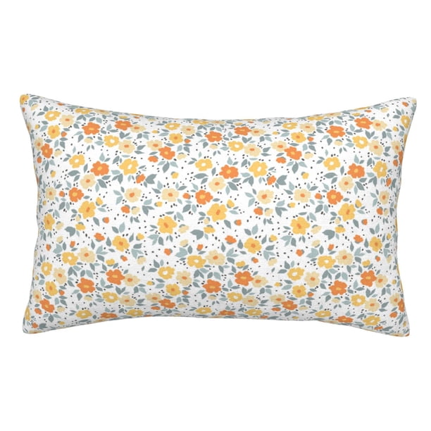 Fotbe Floral1 Funda de Almohada Decorativa Estilo Occidental, Lujo en Algodón, Fundas para Almohadas King, Cojín Estampado para Decoración del Hogar-14"x20"