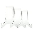 Warkul 3 Pcs Plate Stands Clear Bowls Display Easels Great Load Bearing