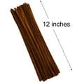 thumbnail image 2 of Pipe Cleaners, 50 Pieces Chenille Stem for Crafts, Brown, 2 of 5