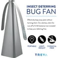 thumbnail image 5 of Treva Chemical Free Bug Fan Fly Deterrent with Holographic Blades to Clear Bugs, Mosquitoes, and Flies, Battery Powered Fly Fan - Silver, 5 of 6