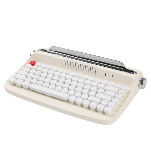 Teclado de máquina de escribir CUTICAT Steampunk 84 teclas Bluetooth5.0 compacto beige