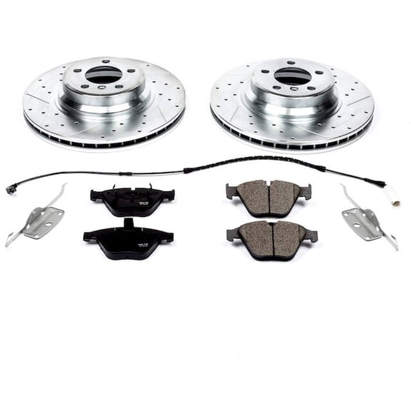 Front Brake Pad and Rotor Kit - Compatible with 2006 - 2008 BMW 750i 2007
