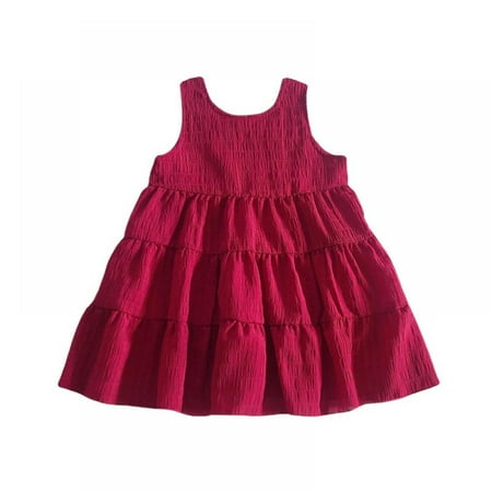

Toddler Girl Summer Dress Sleeveless Backless Sundress Cute Summer Clothes 1-6T