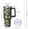thumbnail image 2 of Modern 40oz Tumbler– Stainless Steel Insulated Tumbler with Handle and Straw, Large Capacity Travel Cup for Hot & Cold Drinks, 2 of 7