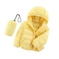 thumbnail image 2 of Kids Hooded down Jacket Zipper Puffer Outerwear Coat Classic Solid Color Lightweight down Jacket for 2-14 Years Old, 2 of 8