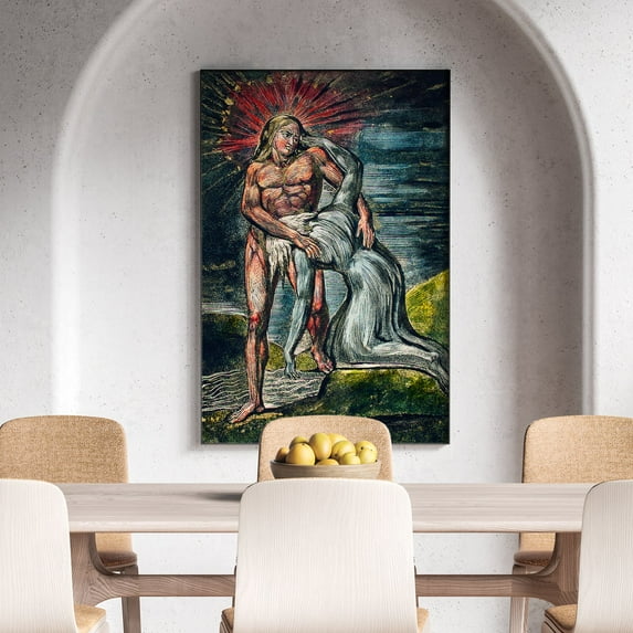 Two Figures - 1752-1827 | William Blake | Premium Fine Art Print | 19th Century British | Romanticism, Symbolism | Portrait | Nature Art