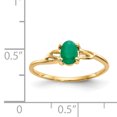 thumbnail image 2 of 14k Yellow Gold Emerald Birthstone Ring May, 2 of 6