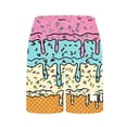 thumbnail image 6 of Crunowin Boys Summer Shorts Ice Cream Print Elastic Waist Lightweight Beach Shorts Beige Size 5T, 6 of 6